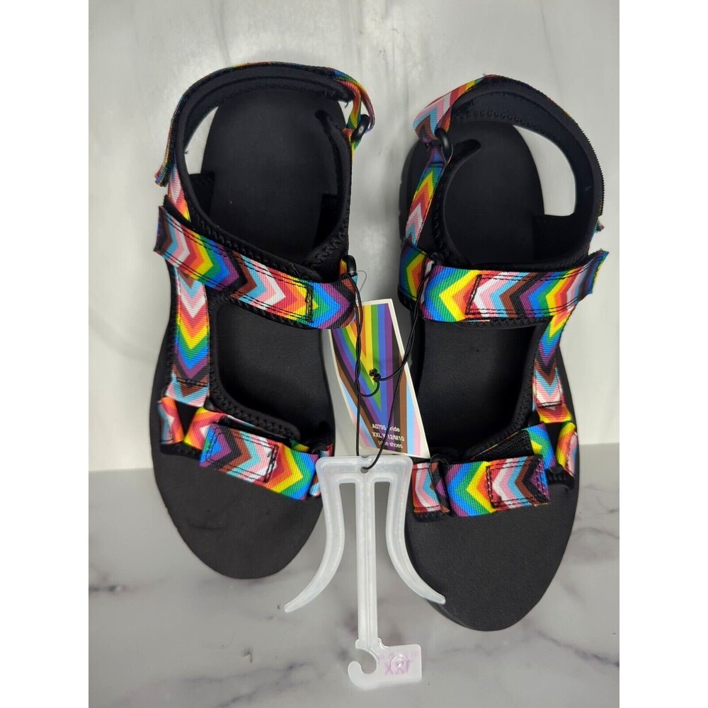 Unisex Pride Multicolor Sandals TakePride Size XXL W12 M10 New No Box Pool Beach
